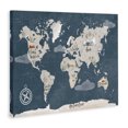 thumbnail image 2 of Stupell Industries Traditional World Map Nautical Cloud Details Canvas Art, 48 x 36, by Becky Thorns, 2 of 7