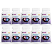 10 Pack Brainalin, promotes mental clarity & cognitive functions-60 Capsules x10