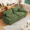 thumbnail image 5 of Nkurdsu 80.5" Loveseat, Corduroy Sectional Sofa Cloud Couch for Living Room, 2-Seat, Green, 5 of 6