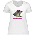 thumbnail image 3 of Inktastic Gator Country Sunny Gator in Pink Sunglasses Women's Plus Size T-Shirt, 3 of 5