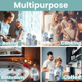 thumbnail image 3 of Home Intuition 4-Piece Ceramic Kitchen Canisters Set, Airtight Containers with Wooden Spoons Reusable Chalk Labels and Marker for Sugar, Coffee, Flour, Tea (Light Blue), 3 of 6