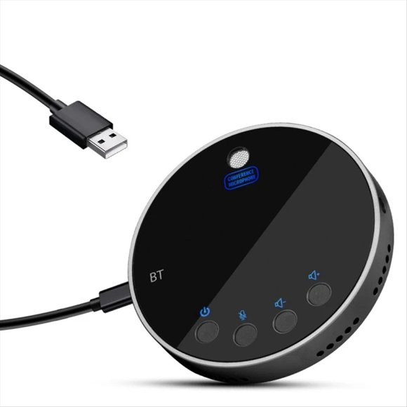 Altavoz Bluetooth con Micrófono, Micrófono de Conferencia con Cobertura de Voz de 360° para Oficina en Casa, Mejora de Voz Inteligente.