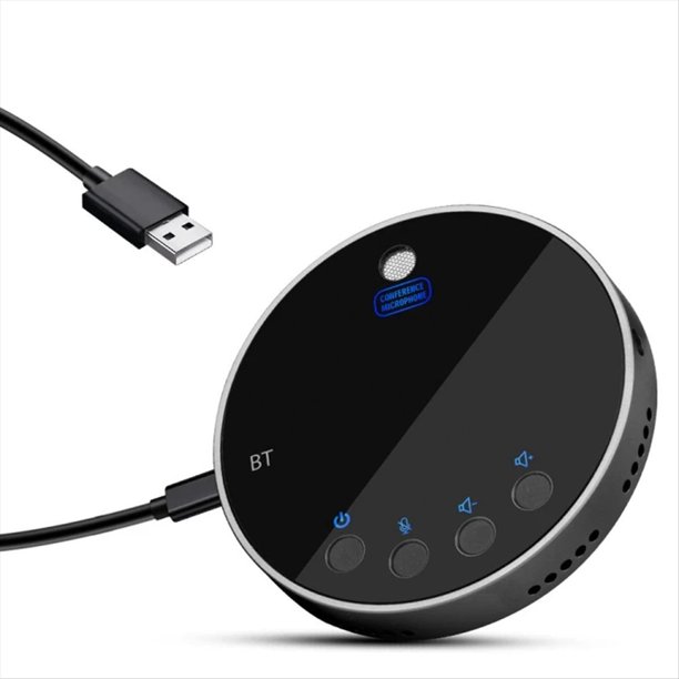 Altavoz Bluetooth con Micrófono, Micrófono de Conferencia con Cobertura de Voz de 360° para Oficina en Casa, Mejora de Voz Inteligente.