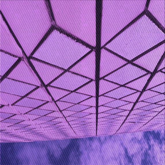 Ahgly Company Machine Washable Indoor Square Transitional Heliotrope Purple Area Rugs, 7' Square