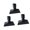 3 Pcs, variant on YAMB Black Rectangular Candlestick Base, Vintage Matte High Temp Resistant Taper Candle Holder with Wax Catching Tray, Gothic Spooky Halloween Table Windowsill Mantel Party Decor, 1 Pcs