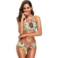 thumbnail image 4 of Dreamtimes Colorful Cute Donut Swimsuits Padded Bikini Sets Sexy Swimwear for Women, Medium, 4 of 7