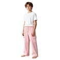 thumbnail image 5 of Angala Big Boys Sweatpants Athletic Pants Wide Leg With Pockets And Drawstring Fall Casual Boys Baggy Trousers Size 9-10 Years Pink, 5 of 9