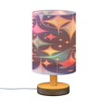 thumbnail image 2 of Geometric Shiny Pattern Bedside Table Lamp Desk Warm Lights with USB Charging Port Cylinder LED Lamps for Bedroom Living Room Office, 2 of 7