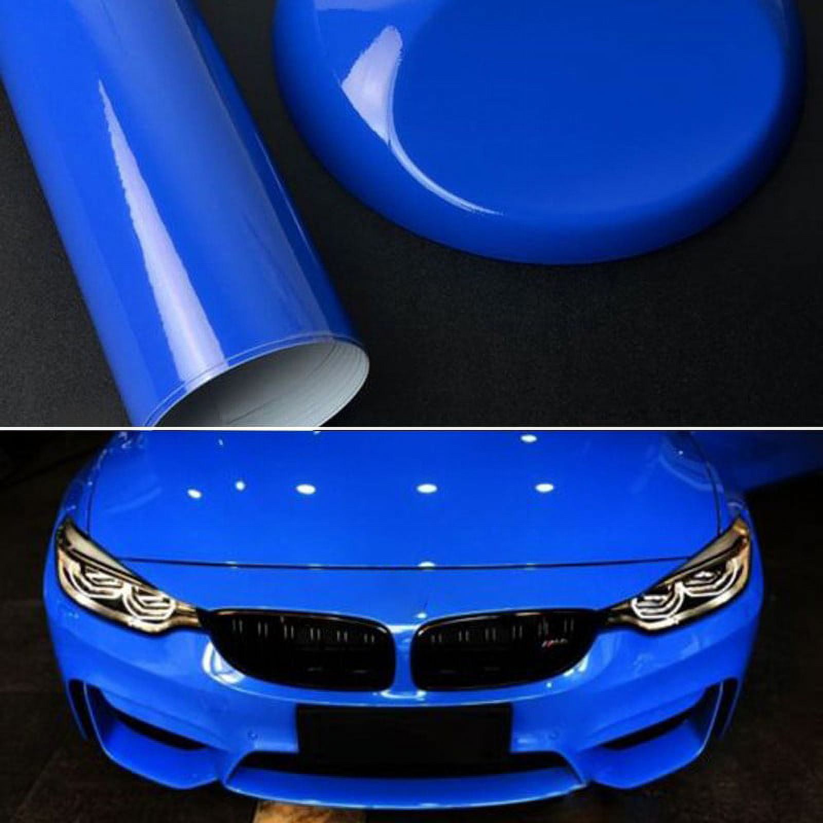 30*150CM Super Glossy Blue Vinyl Film Bubble Free Car Wrap Sticker Decal 