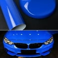 thumbnail image 2 of MYG Super Glossy Blue Vinyl Film Bubble Free Car Wrap Sticker Decal 30*150CM, 2 of 10