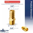 thumbnail image 2 of MAACFLOW Latón 3/8"" Macho NPT a 5/8"" Manguera ID Barb Manguera Adaptador Conector (Paquete de 4), 2 of 5