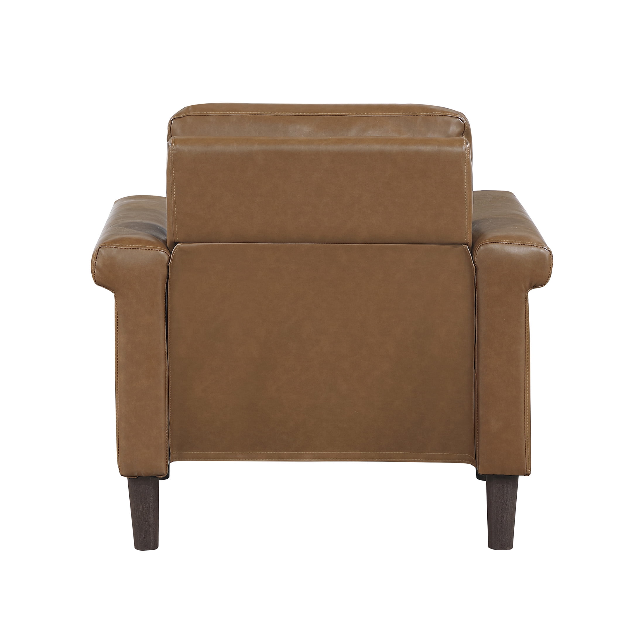 OakvillePark Hartwell Faux Leather Chair with Nailhead Trim, Brown