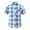 46 Blue, variant on Plaid Shirts for Men Button Down Short Sleeve Work Shirts Casual Western Dress Shirts Slim Fit Business Office formal Tops
