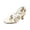 White, variant on Elegant Women's Heel Dress Shoes with Round Toe Adjustable Buckle Strap Comfortable Party & Wedding -On Design Non- Outsole for Casual Dates and Summer Outings