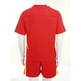 thumbnail image 4 of Yruioon Kids Boys Quick-Drying Breathable Soccer Training Tracksuit Short Sleeve T-Shirt with Shorts Red S, 4 of 7
