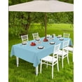 thumbnail image 3 of Outdoor Tablecloth Solid Color Rectangle Patio Tablecloths 60x84 Inch, Waterproof Outside Table Cloths with Umbrella Hole and Zipper, Sapphire Blue Summer Table Cover for Outdoor Tables, Picnic,, 3 of 6