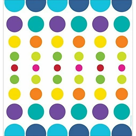 Birthday Pop Modern Polka Dots Bright Adult Party Decoration Plastic Tablecover