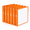 Orange-1 Inch-6 pack, variant on 1 Inch Round Ring View Binder For Durability 6-pack (lake Green)