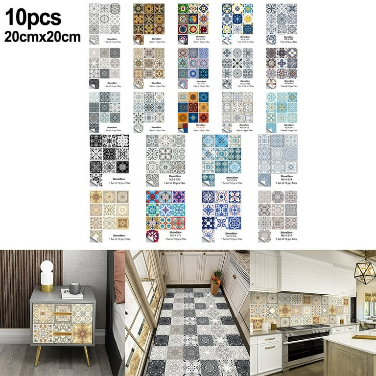 10Pcs Moroccan Tile Stickers Self-adhesive Wall Stickers Kitchen Bathroom Decor 10Pcs Moroccan Tile Stickers Self-adhesive Wall Stickers Kitchen Bathroom Decor