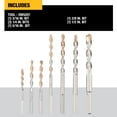 thumbnail image 2 of Juego de brocas para mampostería DEWALT Percussion Concrete & Block, 7 piezas, 2 of 5