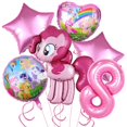thumbnail image 1 of Juego de vajilla con temática de poni rosa para niños y niñas, servilleta, Taza y plato, suministros de decoración de recuerdo de fiesta, feliz cumpleaños y Baby Shower, 1 of 4