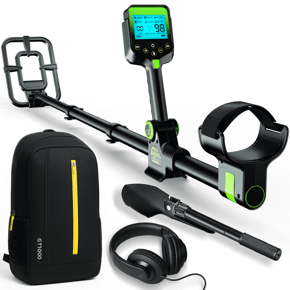 Metal Detector for Adults Waterproof - Adjustable Retractable Foldable Metal Detector Waterproof High Accuracy Gold Detector, Backlit LCD Display,Up to 20 Hours of Extended Runtime, Adjustable Retrac