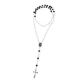 thumbnail image 1 of Moda Para Mujer Para Hombre 8 Mm Perlas Suéter De Cadena Larga Cruz Blanco negro Yuyangstore Collar pendiente, 1 of 8