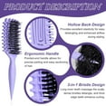 thumbnail image 2 of Curl Defining Brush for Curly Hair – Detangling & Styling Brush with Wide Tooth Design, Soft Bristles Reduce Frizz, Shape Curls & Waves for Women and Men, Wet & Dry Use (Purple), 2 of 4
