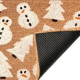 thumbnail image 4 of QISIWOLE Christmas Doormat with White Snowman & Trees Pattern, 18x30 Inch Indoor Outdoor Xmas Door Mat, Winter Welcome Front Door Mat for Porch Decor Warming Gift, 4 of 6