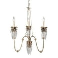 thumbnail image 2 of Lucas McKearn Venetian 3-light Crystal Chandelier in Hand-painted Beige Patina, 2 of 4