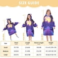 thumbnail image 4 of FORMRS Wearable Blanket Hoodie with Sleeves for Kids Cozy Flannel Sweatshirt, Blue Road, 4 of 7