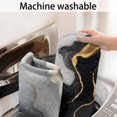 thumbnail image 5 of Gray Marble Gold Wave Pattern Bathroom Rugs Mat,Non Slip Microfiber Bathroom Rug,Rubber Backing,Soft Bathroom Mats for Bathroom Floor,Tub and Shower,47x17in(120x43cm), 5 of 5