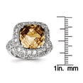 thumbnail image 2 of Sterling Silver Champagne & Clear CZ Ring QR4313, 2 of 2