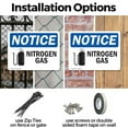 thumbnail image 3 of (2 Pack) Nitrogen Gas OSHA Notice Sign 10 Inch X 7 Inch Indoor / Outdoor Rust-Free Aluminum Metal Signs for Workplace, Workshop, and Construction Site, Made in the USA, 3 of 8