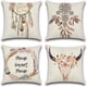 thumbnail image 1 of Juego de 4 fundas de almohada de lino y poliéster, fundas de almohada para cojines, 1 of 5