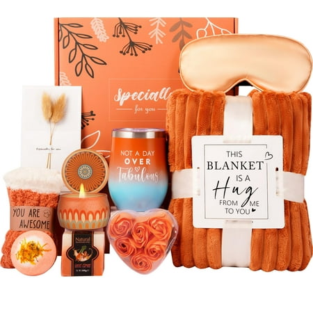 Fall Gifts Basket for Women, Birthday Gifts for Mom Her Sister Friend Wife,Self Care Get Well Relaxing Spa Box,Christmas Gift for Women Grandma Mom