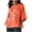Orange-Shirts, variant on Jsaierl 3/4 Sleeve Cotton Linen Womens Tops Plus Size Round Neck Shirts Boho Print Ladies Blouses Work Holiday Tunic Top S-2XL