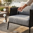 thumbnail image 5 of LayinSun Outdoor Patio Woven Rope Chairs, 2-Person Deep Seating Modern Armchairs 2-Seat for Outside, 5 of 8