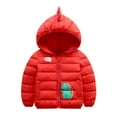 thumbnail image 1 of Baby Girl Puffer Jacket Kids Toddler Boys Cartoon Winter Coats Dinosaur Snowsuit 1-6T, 1 of 6