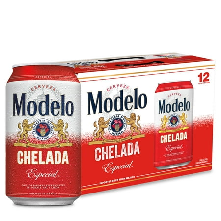 Modelo Chelada Especial Mexican Import Flavored Beer, 12 Pack 12 fl oz Cans, 3.5% ABV