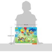 Imagimake Mapology USA, Europe & World Map Puzzle with Country Flags and Capitals for Kids 5+