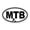 White, variant on CafePress - Mountain Biking Oval Sticker - Sticker (Oval)