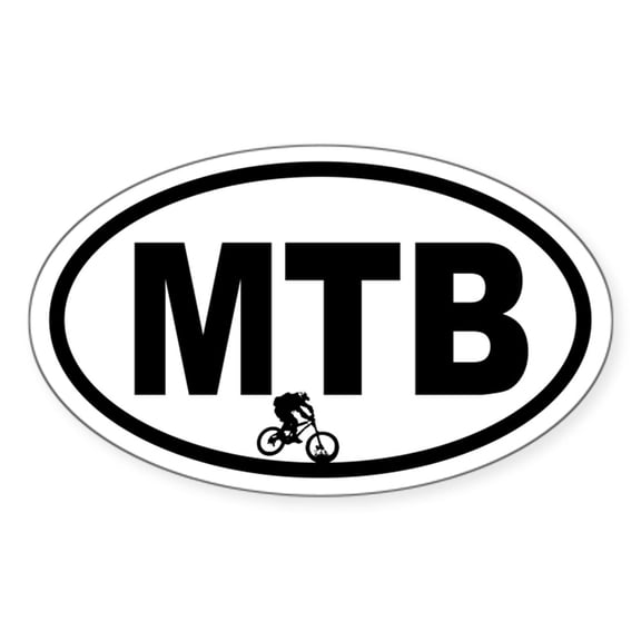 CafePress - Mountain Biking Oval Sticker - Sticker (Oval)