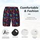 thumbnail image 3 of Balery mushroom colorful Skull Bañador para hombre, shorts de playa de secado rápido con entrepierna y forro de compresión-X-Large, 3 of 6