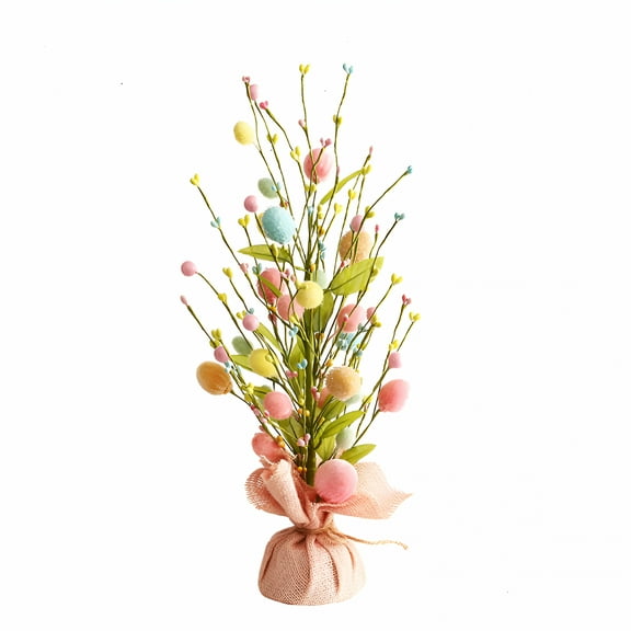 LAMIRO 18'' Easter Egg Tree,Easter Decorations for Home Decor Party Wedding Holiday Decoration Gifts, E