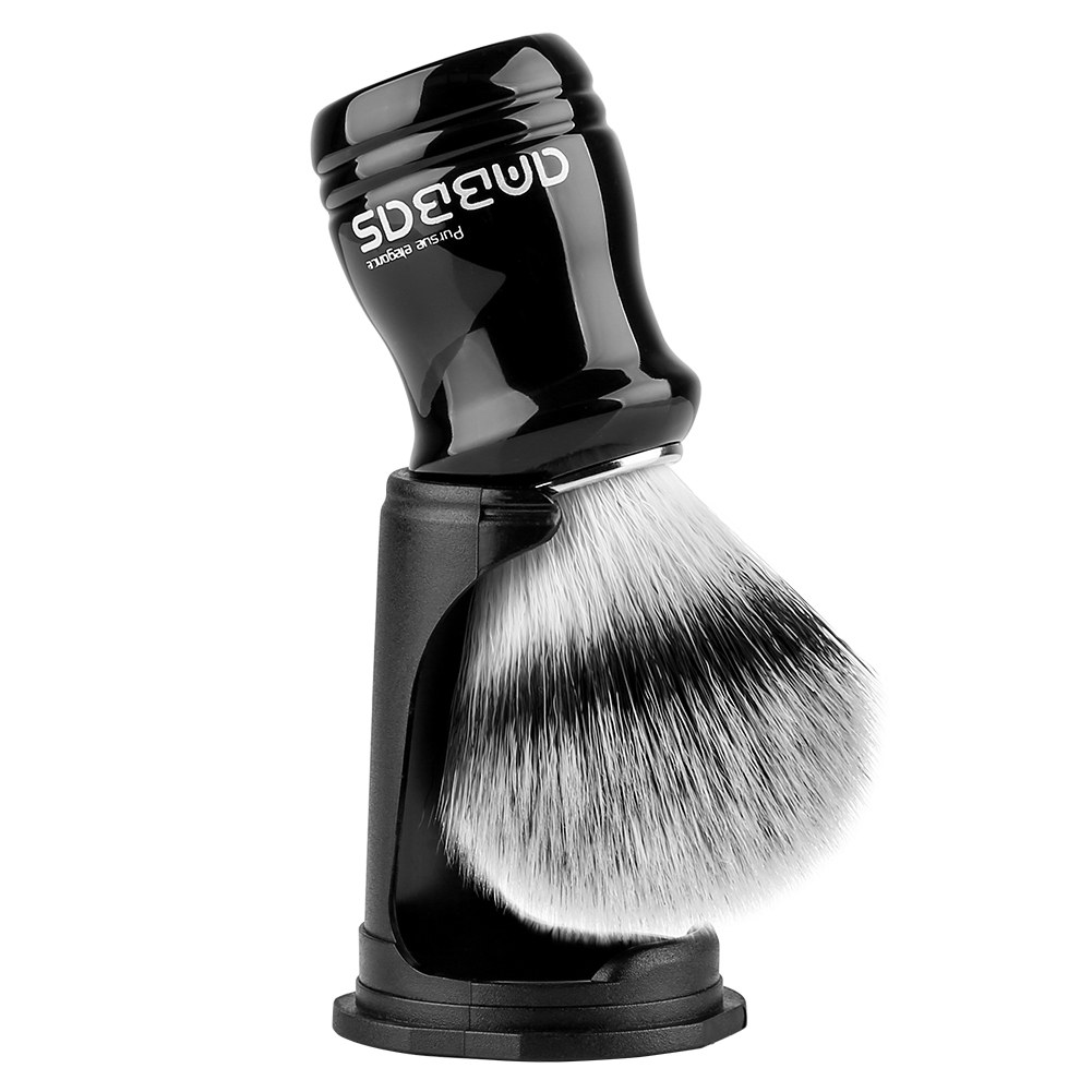Anbbas Synthetic Badger Shaving Brush with Black Holder Stand 2IN1