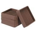 thumbnail image 1 of Uxcell Almohadillas cuadradas de goma para muebles, tazas antideslizantes para ruedas, protectores de piso anti-deslizantes para patas de muebles, cama, sofá, silla, marrón 2.5"x2.5", 1 of 7