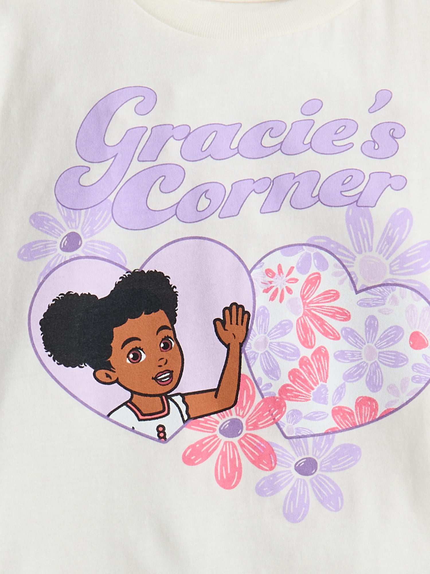 Gracie's Corner Toddler Girls Hearts Graphic Tee and Shorts Set, 2-Piece, Sizes 12M-5T