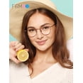 thumbnail image 2 of Firmoo Blue Light Blocking Glasses, Retro Round Gold Metal Computer Glassesfor Women/Men(+0.00), 2 of 11