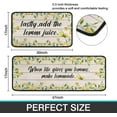 thumbnail image 3 of Lemon Kitchen Rug Decor Set of 2, Washable Microfiber Running Rugs Lemon Decoration Mats 17"x 47" + 17"x 23"(Crescent Grey), 3 of 6